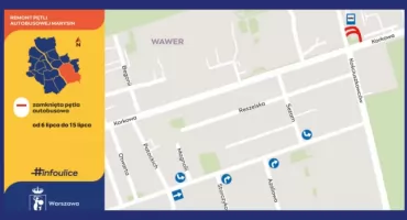 Remont PĘTLI autobusowej MARYSIN w Wawrze. ZMIANY!
