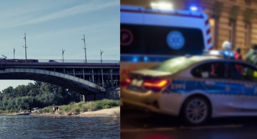 Spadł z mostu Poniatowskiego 