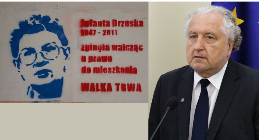 Jolanta Brzeska (grafika na murze) i Andrzej Rzepliński 