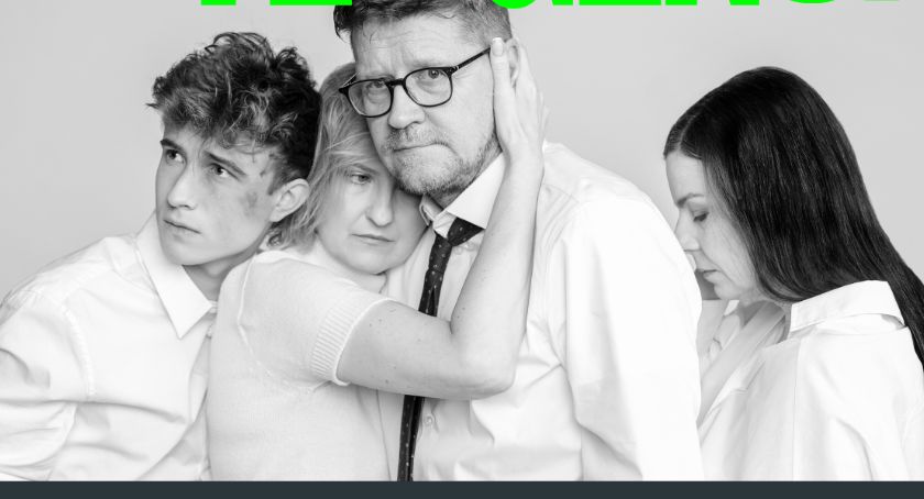 Plakat promocyjny spektaklu - cztery osoby 