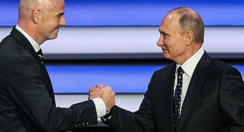 Gianni Infantin i Władimir Putin