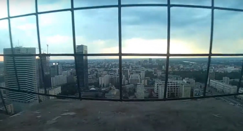 Widok z tarasu widokowego PKiN