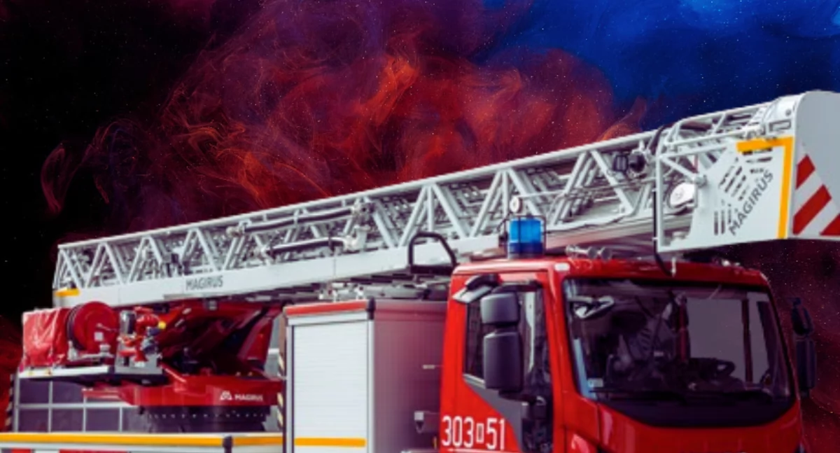 Pożary, Nocny dramat Wawrze - zdjęcie, fotografia