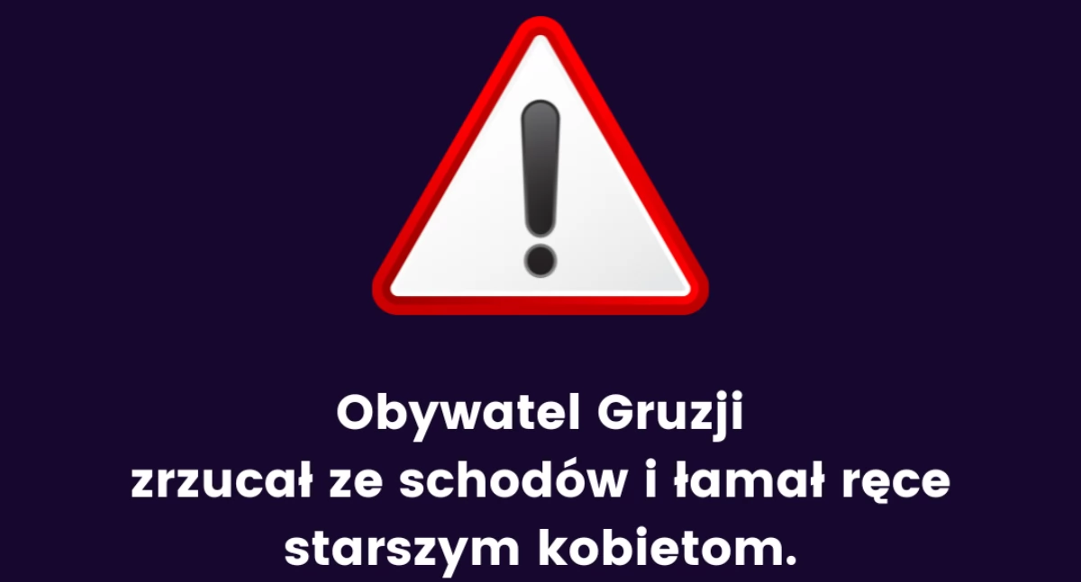 Kradzieże i Rozboje, Gruzin napadł starsze kobiety - zdjęcie, fotografia