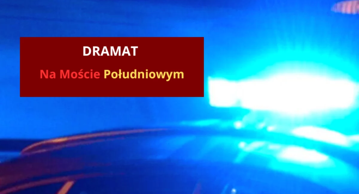Wypadki, Poważny wypadek Moście Południowym - zdjęcie, fotografia