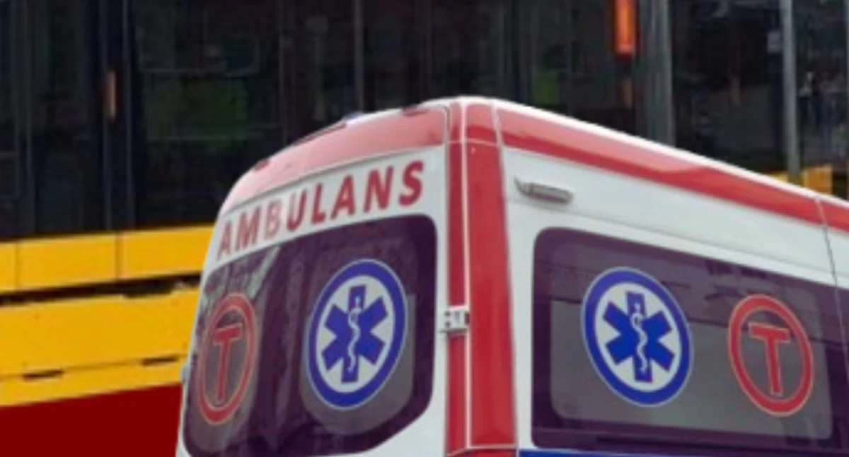Wypadki, DRAMATYCZNE zderzenie tramwajów Wilanowie Ranne dzieci - zdjęcie, fotografia