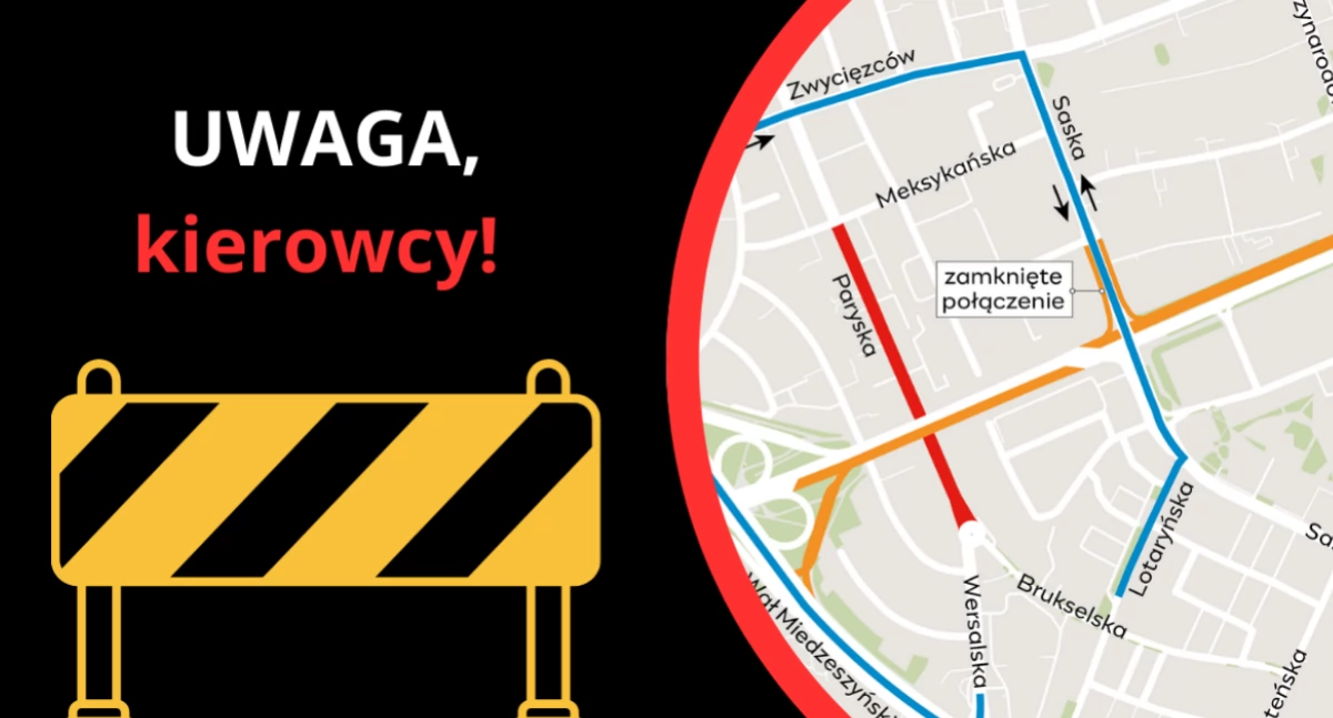 Ulice – place , Kolejne utrudnienia Saskiej Kępie Rozbiórka wiaduktu zmiany - zdjęcie, fotografia