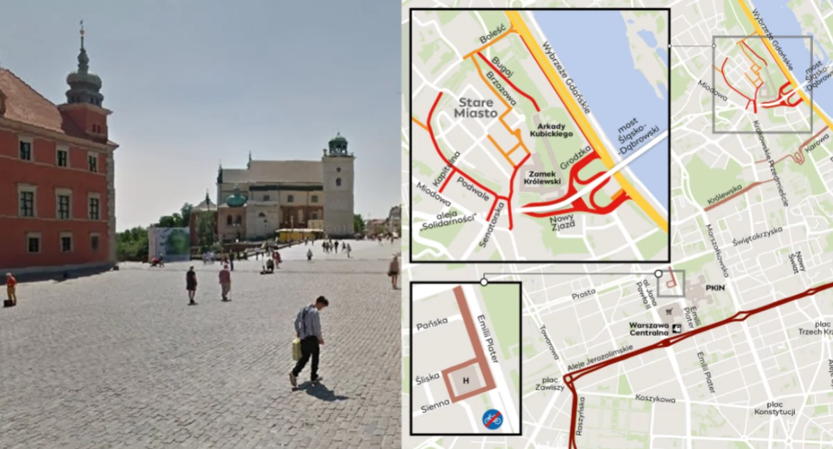 Ulice – place , Międzynarodowy szczyt Warszawie zmiany utrudnienia - zdjęcie, fotografia