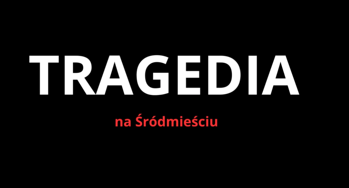 Działania służb, Tragedia Śródmieściu Wylądował daszku - zdjęcie, fotografia