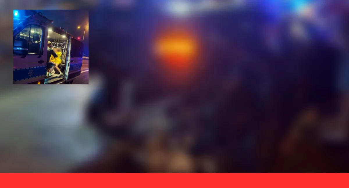 Działania służb, Wypadek trasie Natknęli niego podczas innych działań - zdjęcie, fotografia