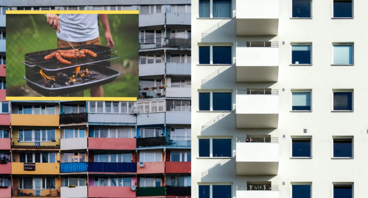 Społeczne sprawy, zakazy balkonowe zasadami mandatami - zdjęcie, fotografia
