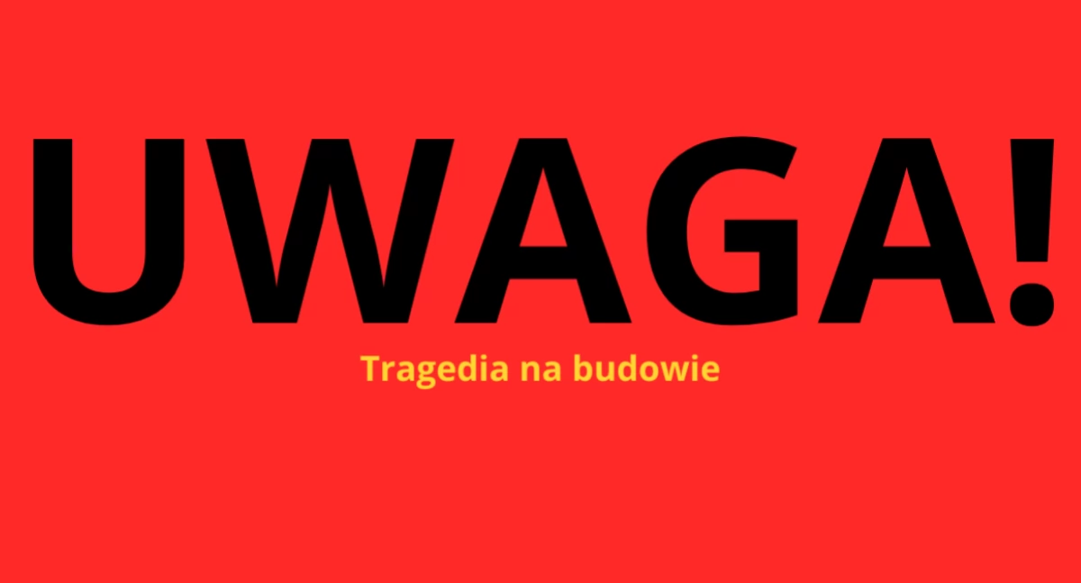 Działania służb, TRAGEDIA budowie Wawrze żyje człowiek - zdjęcie, fotografia