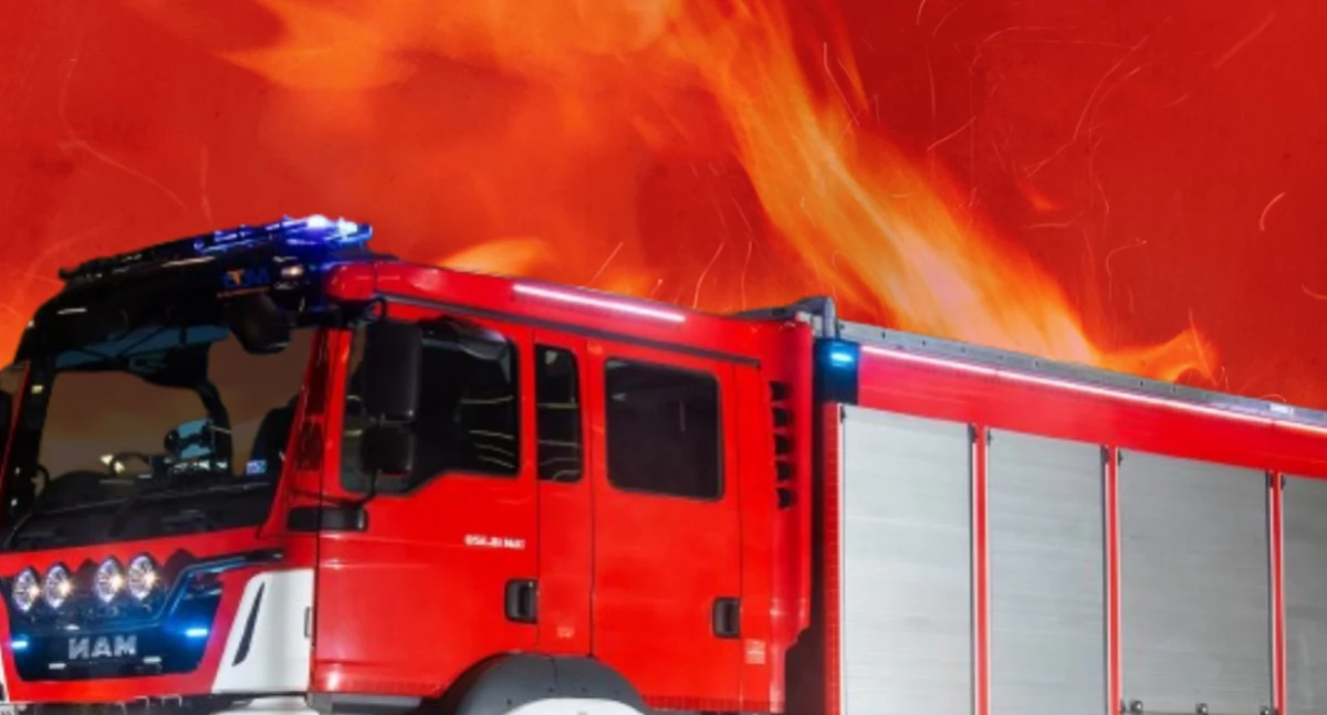 Pożary, Ogień pojawił NAGLE Wybuchł pożar Śródmieściu - zdjęcie, fotografia