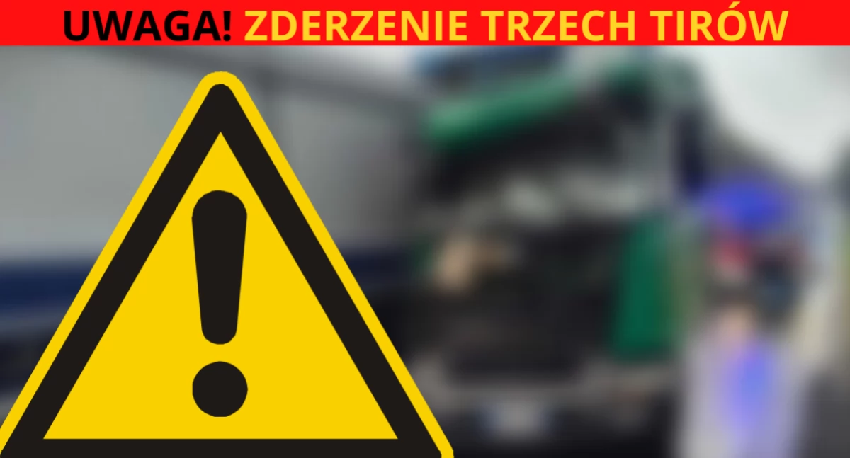 Wypadki, PILNE! Wypadek powiecie płockim Zderzyły ciężarówki - zdjęcie, fotografia