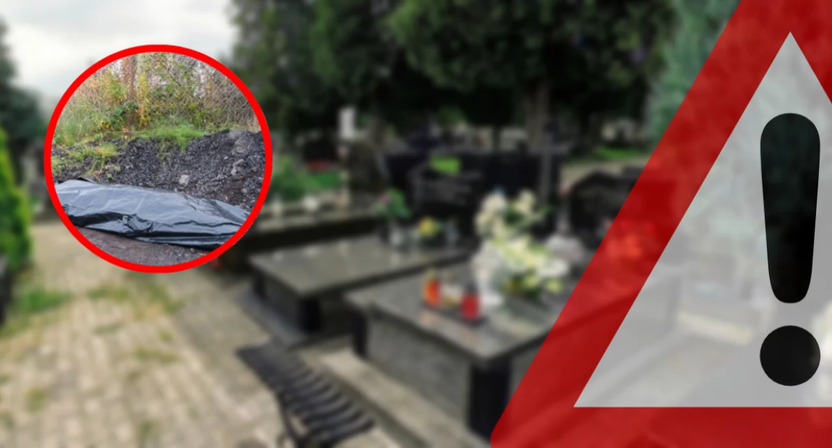 Działania służb, Niecodzienne odkrycie cmentarzu Chorzowie - zdjęcie, fotografia