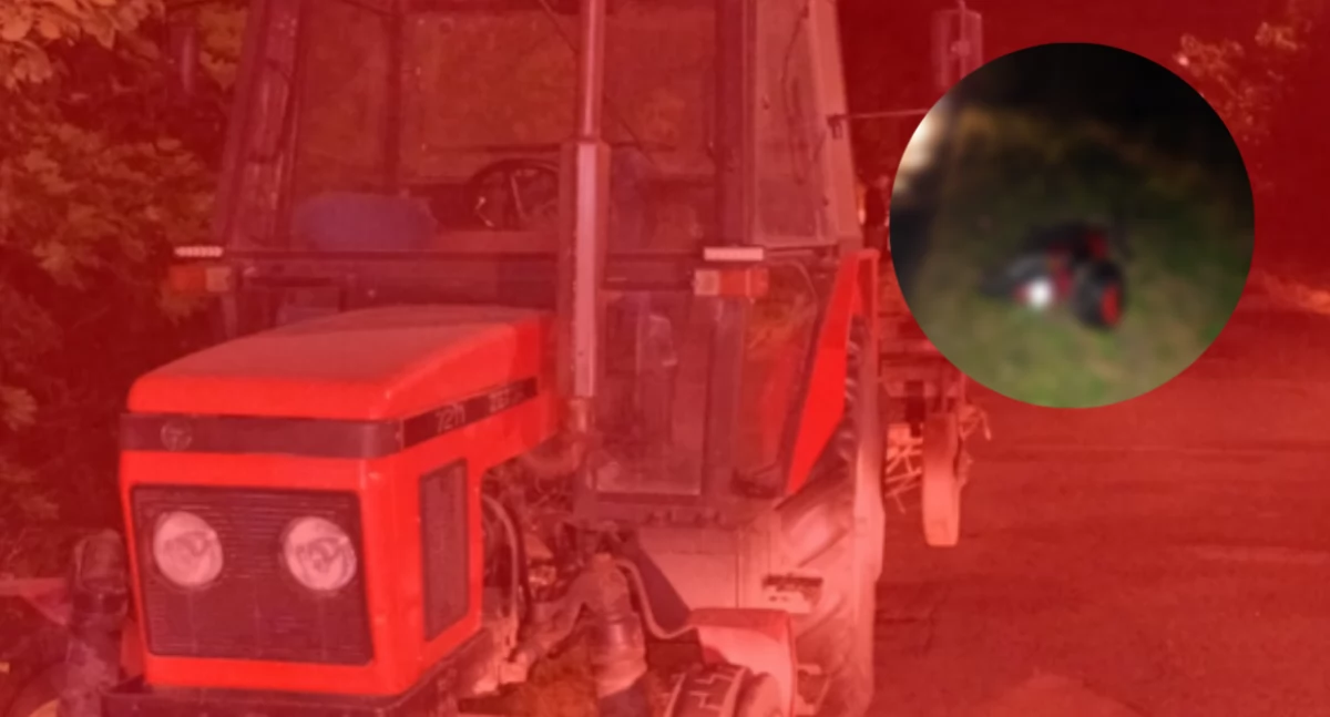 Wypadki, CHŁOPCY WPADLI PROSTO TRAKTOR Wypadek Miedniewskiej - zdjęcie, fotografia