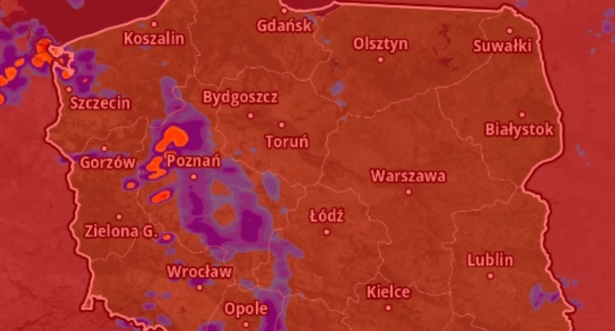 Ostrzeżenie pogoda, pogoda czeka Warszawie razem alertami - zdjęcie, fotografia