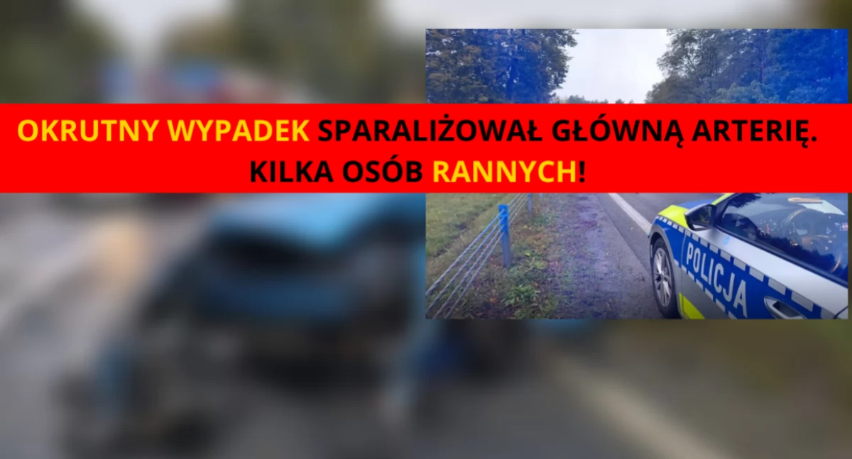 Wypadki, Groźny WYPADEK Łąckiej Zdjęcia wrażliwych! - zdjęcie, fotografia