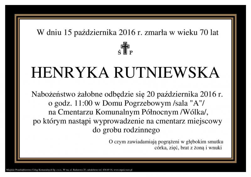 Henryka  Rutniewska