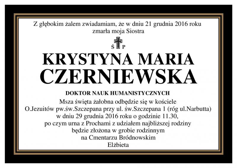 Krystyna Maria Czerniewska