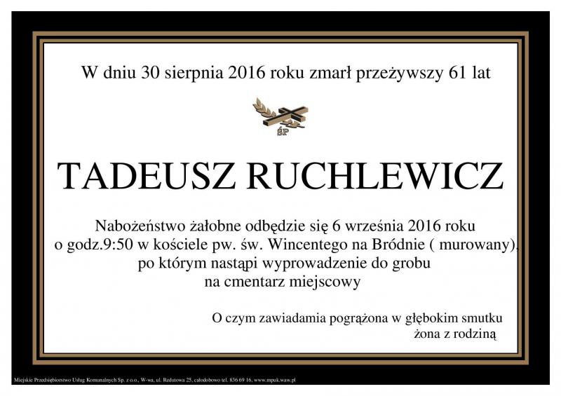 TADEUSZ RUCHLEWICZ