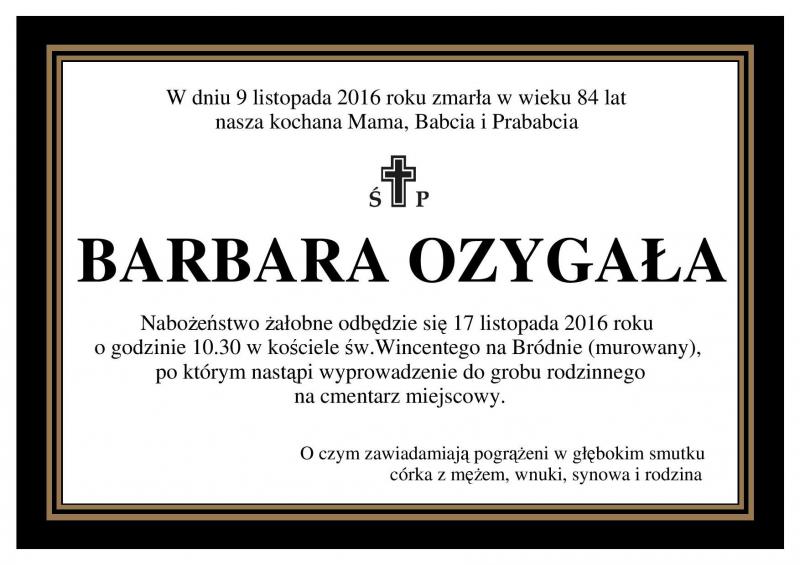 Barbara Ozygała