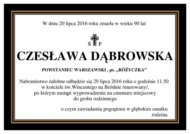 Czesława Dąbrowska