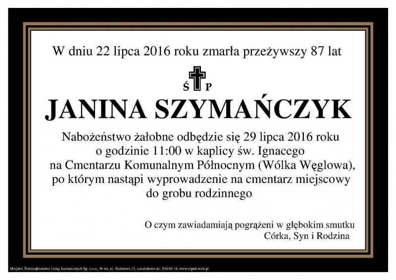 Janina Szymańczyk