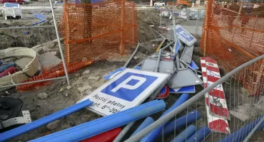 Budowa torów tramwajowych do Wilanowa i inne budowy