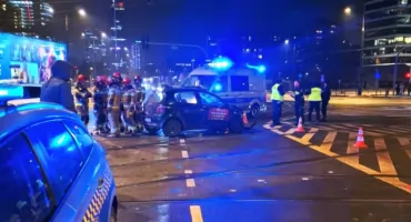 Wypadek na Woli. Poszkodowany otrzymał pomoc