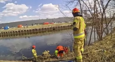 DRAMATYCZNA AKCJA RATUNKOWA na Kanale Żerańskim