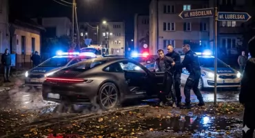Pijany w Porsche uciekał przed policją. Wiózł dwójkę małych dzieci