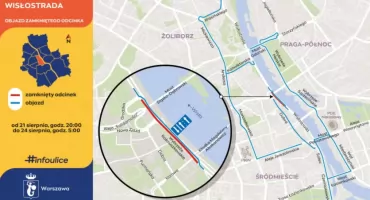 WEEKEND z PRACAMI na Wisłostradzie! Jakie ZMIANY dla kierowców?