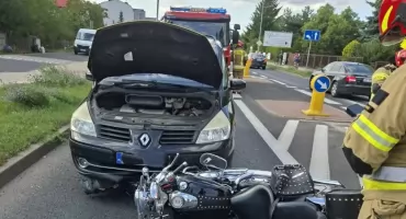 WYPADEK w Radomiu. Motocyklista wylądował w SZPITALU!