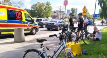 ROWERZYSTA kontra LEXUS. Zderzenie w Śródmieściu! 