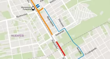 CIĄG DALSZY MODERNIZACJI LINII OTWOCKIEJ. Utrudnienia w Wawrze