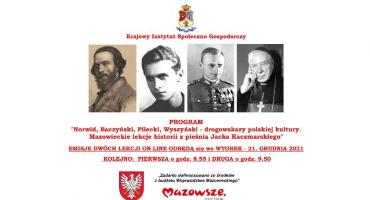 Mazowieckie lekcje historii on-line z pieśnią Jacka Kaczmarskiego już jutro! Zapraszamy!